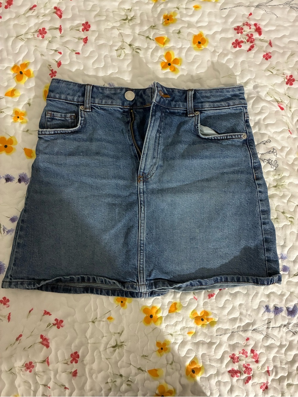 H&M Blue Denim Mini Skirt